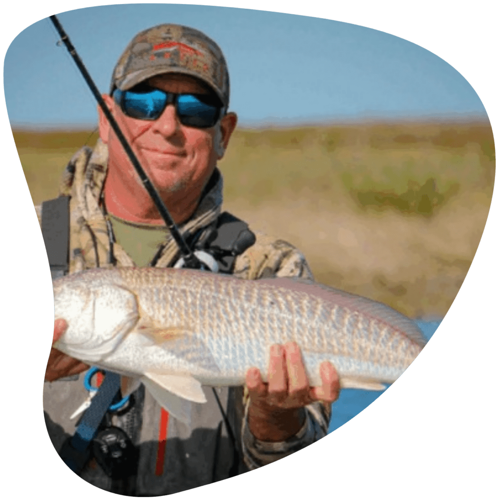 Person catching a fish